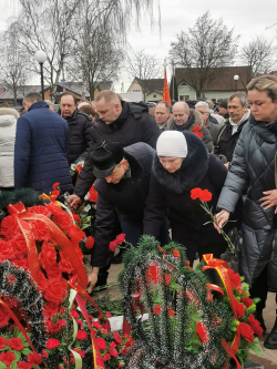 Чествование войнов-интернационалистов сотрудниками ЗГА в г. Слуцке